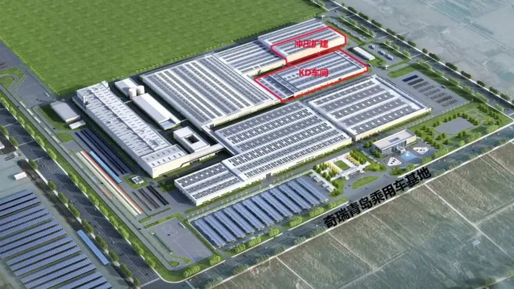 Chery KD delar tillverkning verkstad byggprojekt på balken, insåg EIHE Chery Automobile Qingdao bas byggprojekt vann budet 