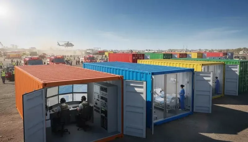 Nödkatastrofhjälp Container Stålkonstruktion