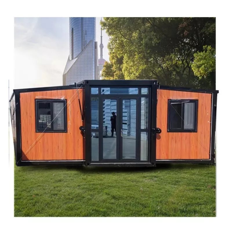 Fällbart containerhus