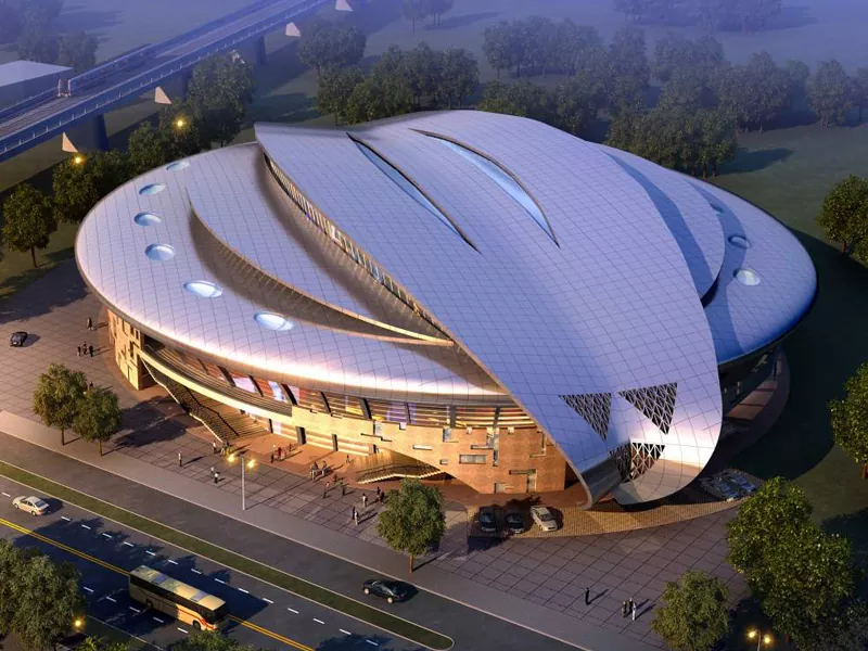 Prefab stadionkonstruktion med stålkonstruktion