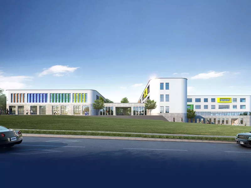 Prefabricerad stålkonstruktion skolbyggnad