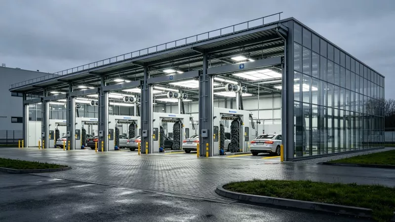 Konstruktion av biltvättcenter av stålram