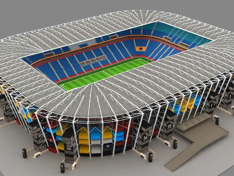 Stålram Modular Monterad Stadium