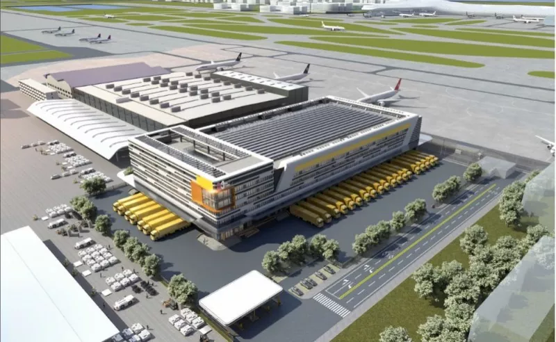 Stålstruktur flygplatsfraktterminal