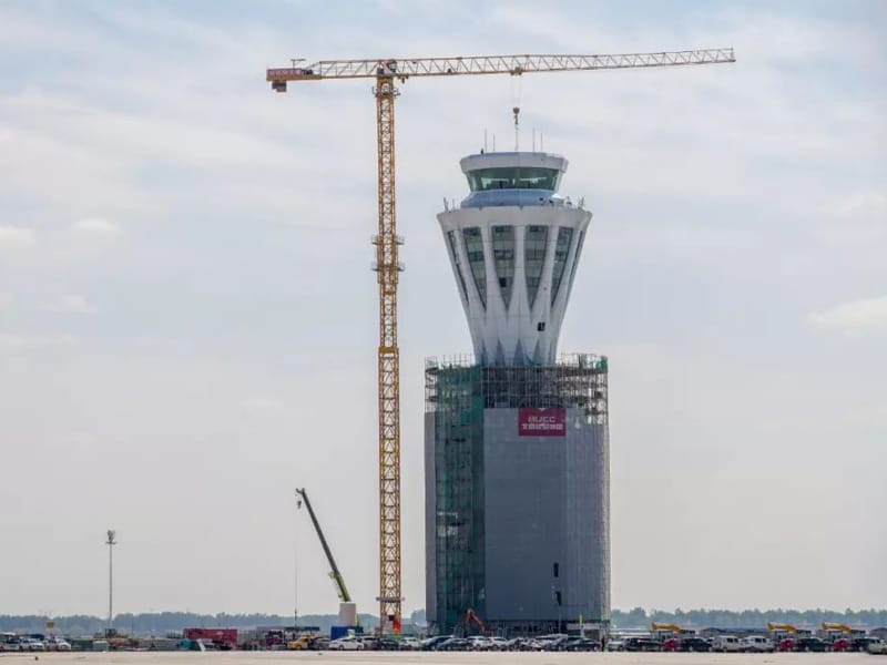 Flygplatskontrolltorn i stålkonstruktion